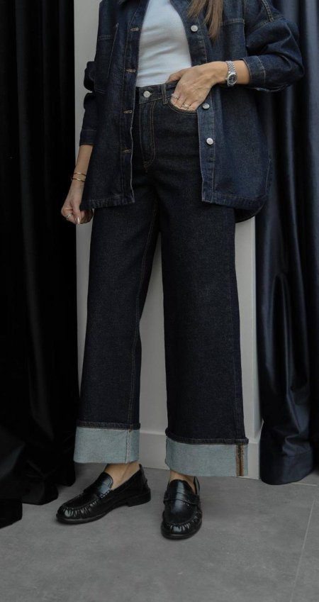 بنطلون جينز Wide  Leg