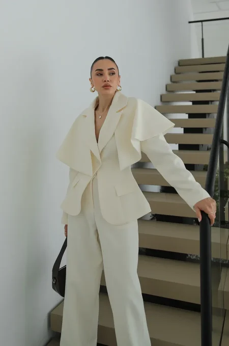 طقم بليزر مع بنطلون Pelerin Takim