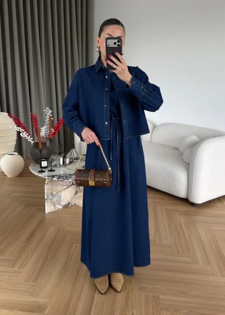 طقم جينز - فستان مع جكيت