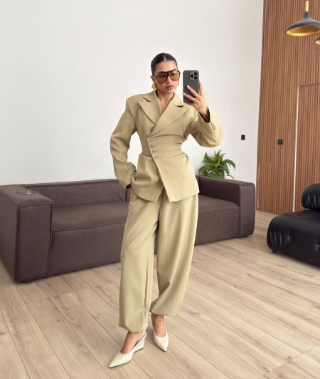 طقم بليزر مع بنطلون Trendy Takim